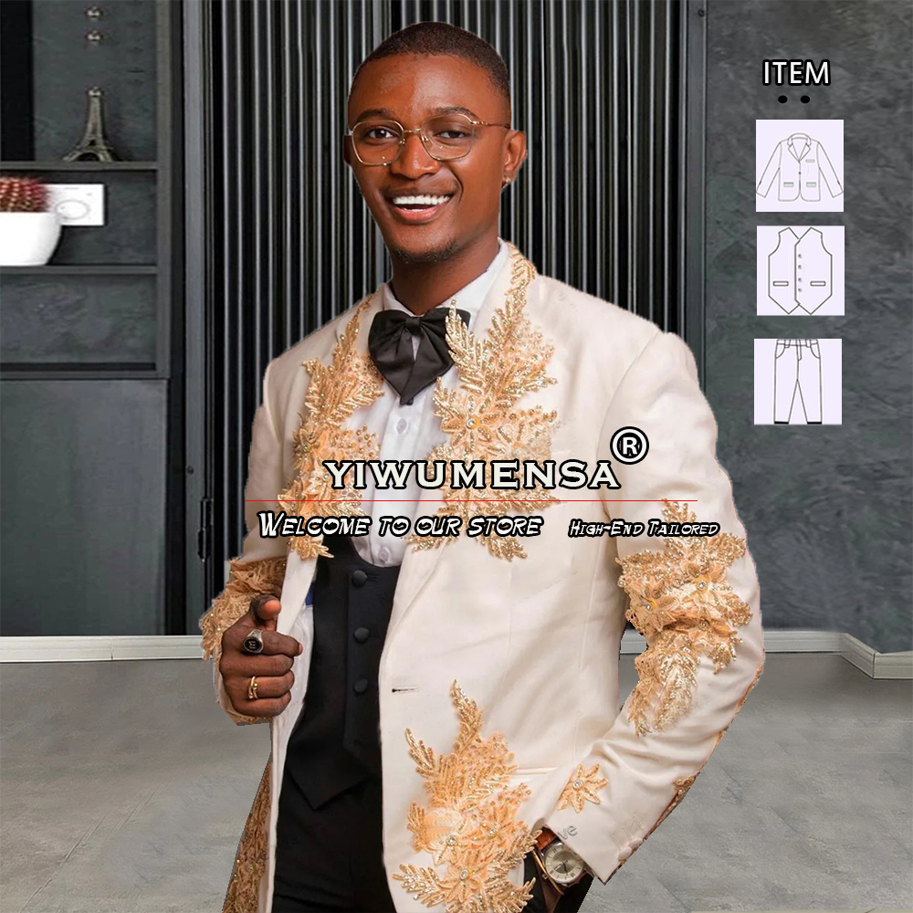 Men Formal Wear Jacket - Customized 3 Pieces Suits Men Formal