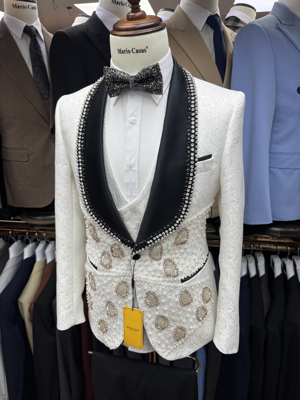 Richly Pearls Beaded Men Suit  - огляд і ціна Men Formal Wear Sale