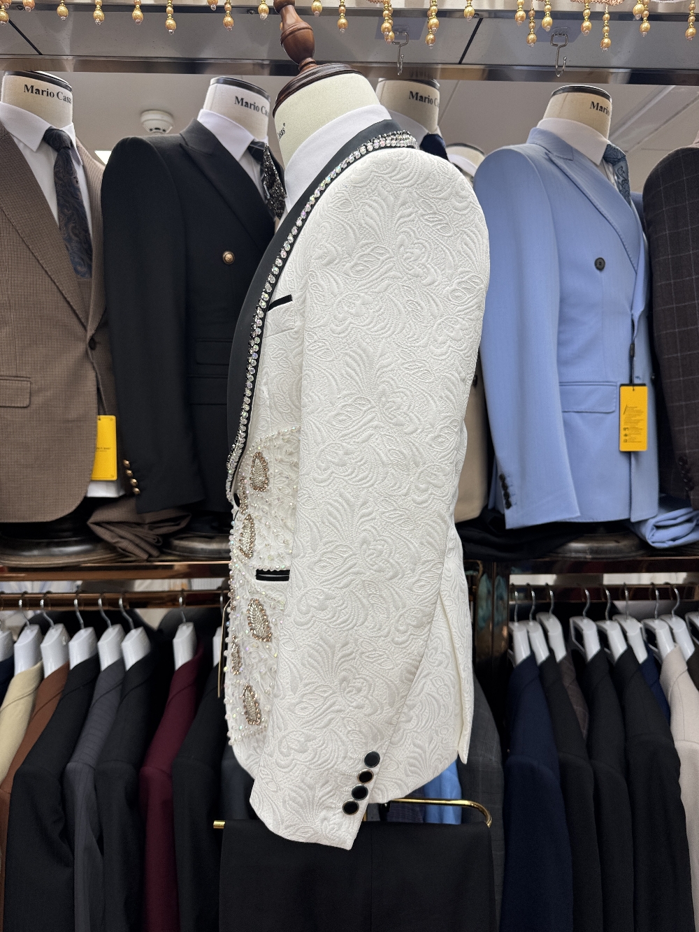 Richly Pearls Beaded Men Suit  - огляд і ціна Men Formal Wear Sale
