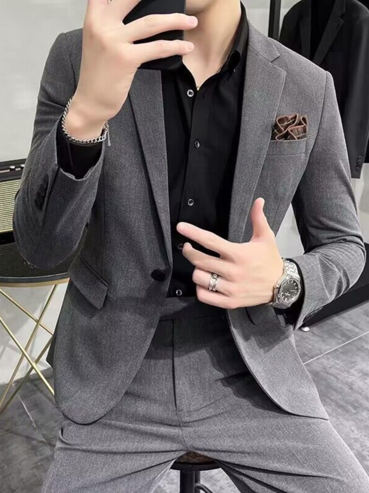 Busin Casual Slim Fit Tee Piec - огляд і ціна Men'S Urban Formal Wear