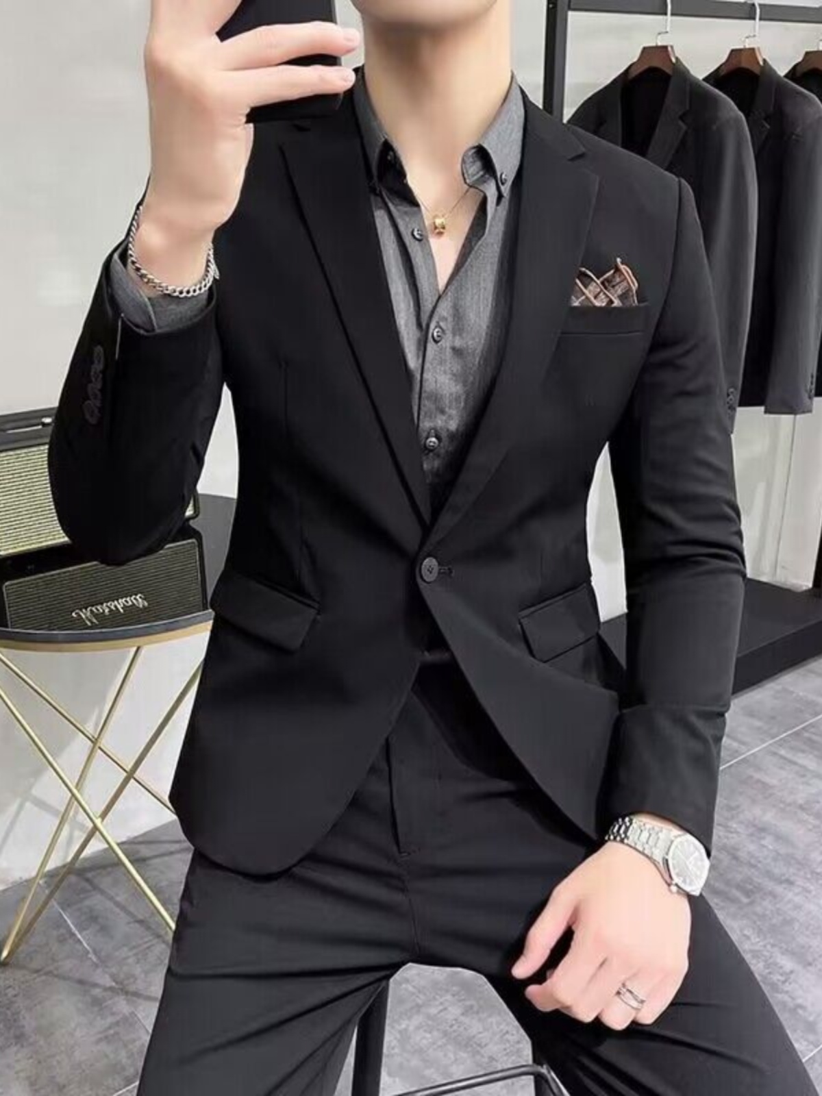 Busin Casual Slim Fit Tee Piec - огляд і ціна Men'S Urban Formal Wear