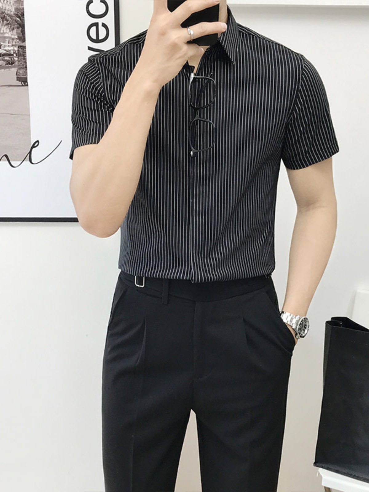 Slim Fit Striped ort Sve irt f - огляд і ціна Men'S Urban Formal Wear
