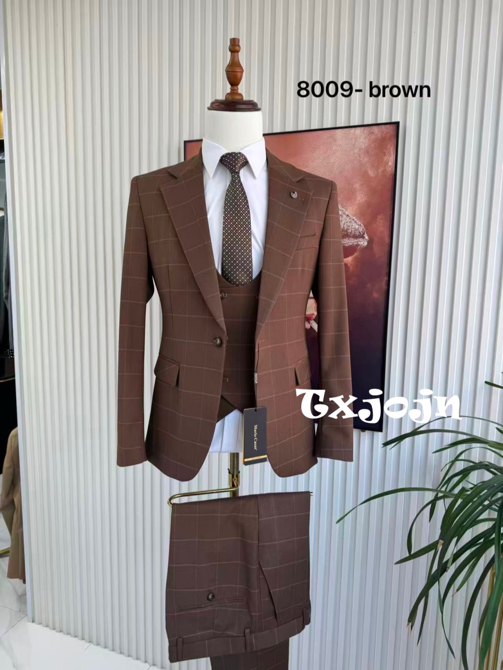 Men's Plaid Tuxedo 3 Pieces Ja - огляд і ціна Men Formal Wear Jacket