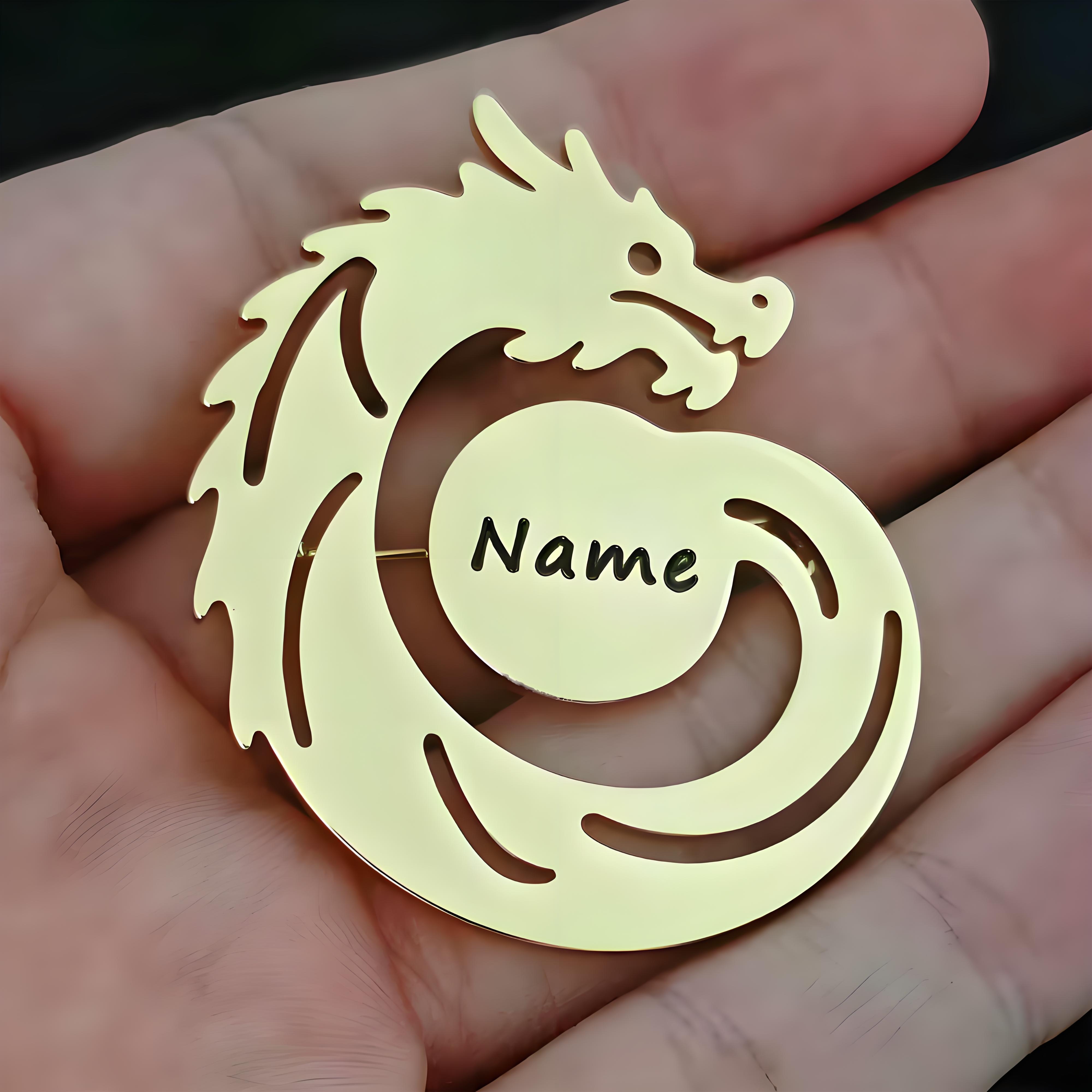 Custom Name Dragon Brooch, Per - огляд і ціна Men Formal Wear Names
