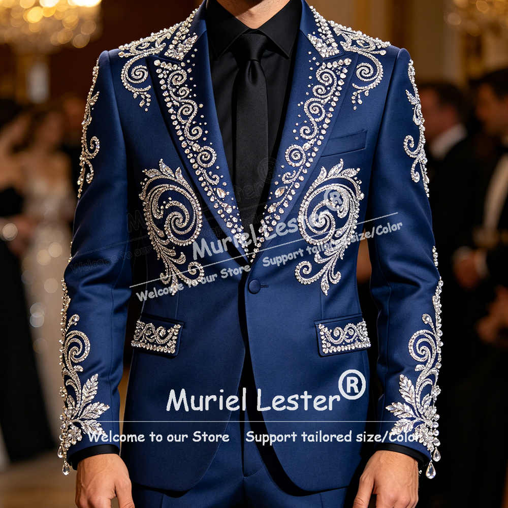 Glitter Jewelry Beading Suit M - огляд і ціна Men Formal Wear Jacket