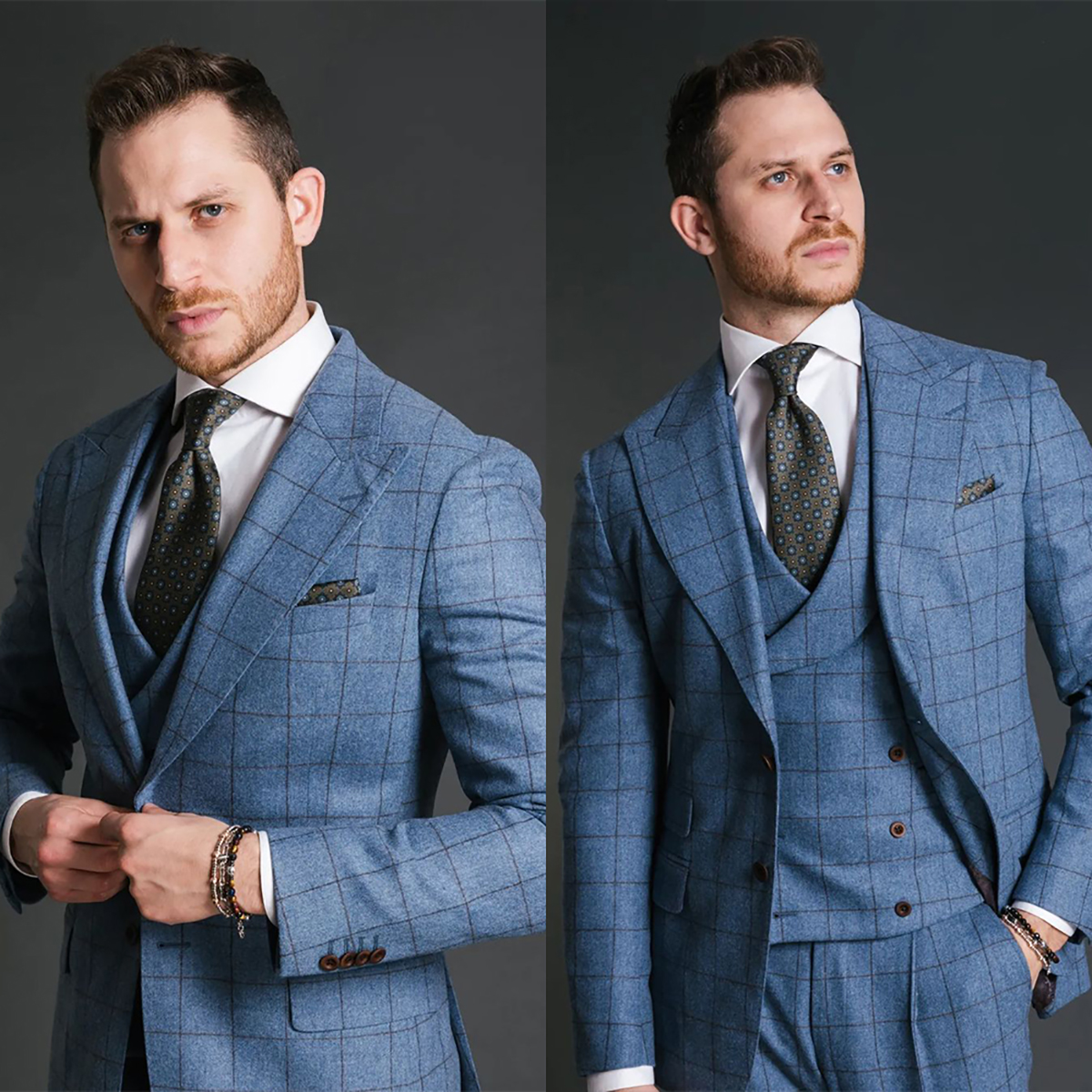 Blue Vintage Men Suit Tailor-M - огляд і ціна Men Formal Wear Jacket