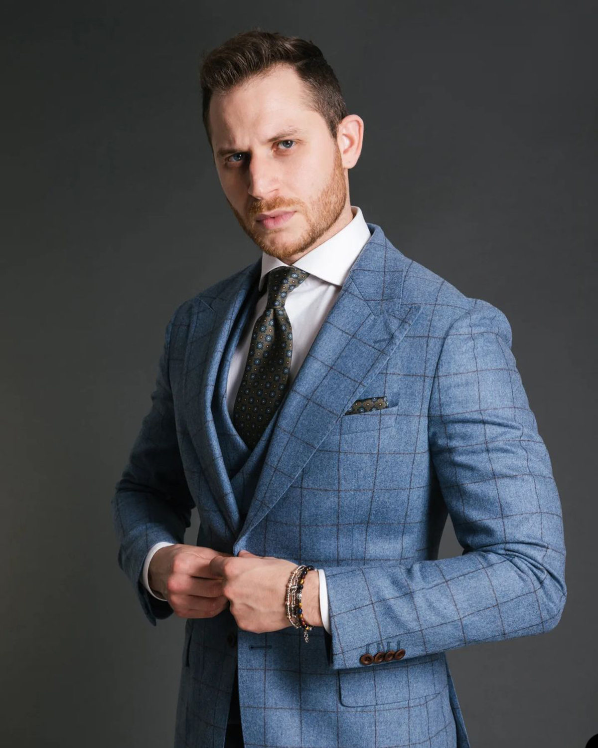 Blue Vintage Men Suit Tailor-M - огляд і ціна Men Formal Wear Jacket