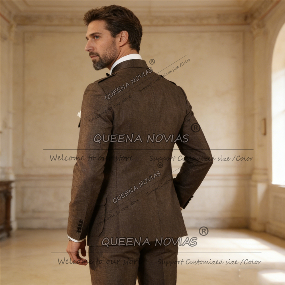 Classic Brown Suits Men Safari - огляд і ціна Men Formal Wear Jacket